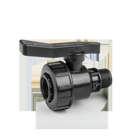 Kraan PE torule 1" sisekeere - 1" väliskeere PN10