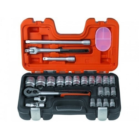 Hex socket set 10-32mm 1/2" 24pcs