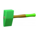 Tinman's hammer, PVC with hickory-handle, wedge