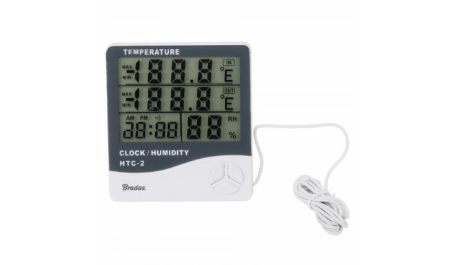 WHITE LINE indoor weather station with outdoor temperature sensor