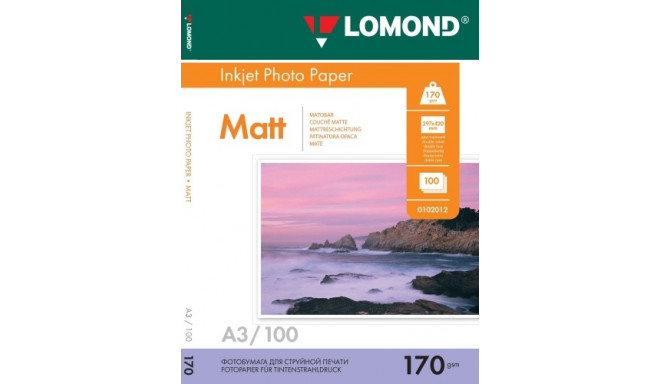 Lomond Photo Inkjet Paper Matte 170 g/m2 A3, 100 sheets, double sided