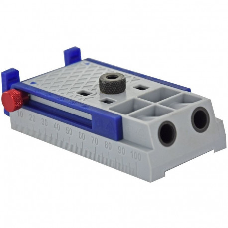 Guide for invisible jointing + Stepped drill bit + Socket + Stop + Ø6-8-10mm guides