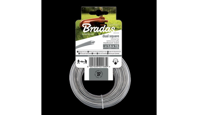 Žoliapjovės valas RIPPER DUAL, kvadratinis 2,4mm x 50m - kortelė