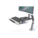 Clamb Mount with Gas Spring, 1xLCD+keyboard, adjustable and rotated 360°
