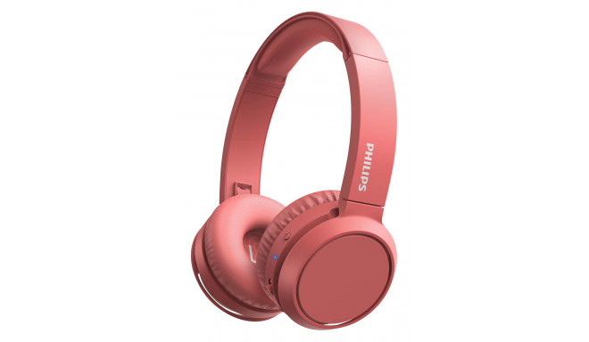 PHILIPS Wireless On-Ear Headphones TAH4205RD/00 Bluetooth®, Built-in microphone, 32mm drivers/closed