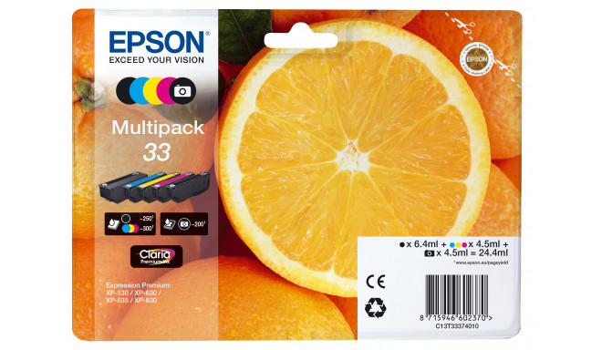 EPSON Multipack 5-colours 33 Claria Premium Ink