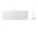 Wireless Charger Samsung Trio, 9W, 1A, with Wall Charger and USB-C Cable, White EP-P6300TWEGEU