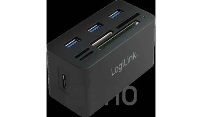 LogiLink USB 3.0-Hub 3-Port m. All-in-One Card Reader