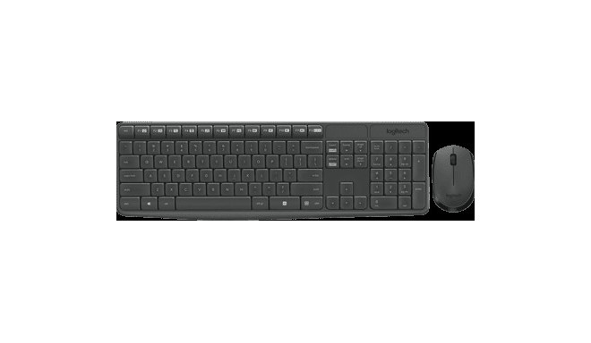 Logitech MK235 kabelloses Tastatur/Maus Set schwarz