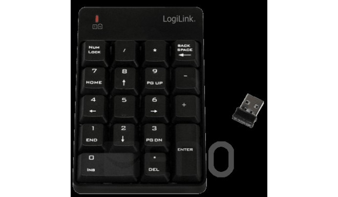 LogiLink Kabelloses Funk Keypad 18 Tasten 2,4Ghz