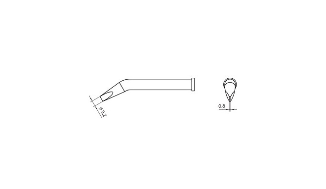 Kolviots XT MX CHISEL 3.2X0.8MM