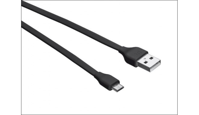 Flat Micro-USB Cable 1m - black