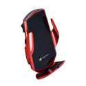 FORCELL car holder with wireless charging automatic sensor + magnetic adapters HS1 15W red