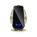FORCELL car holder with wireless charging automatic sensor + magnetic adapters HS1 15W gold