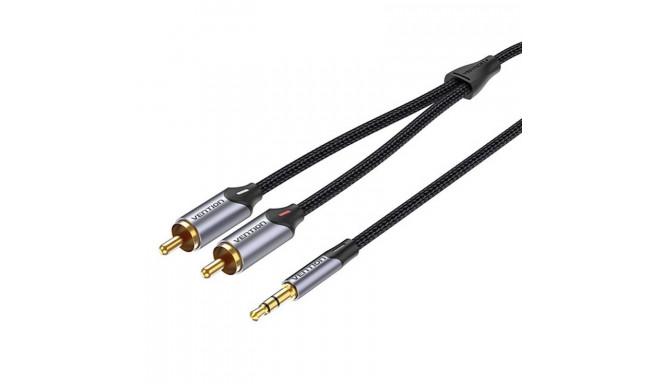 Cable Audio 2xRCA to 3.5mm Vention BCNBK 8m (grey)