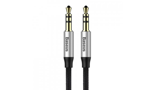 Baseus Yiven Audio Cable mini jack 3,5mm AUX, 1m (Black+Silver)