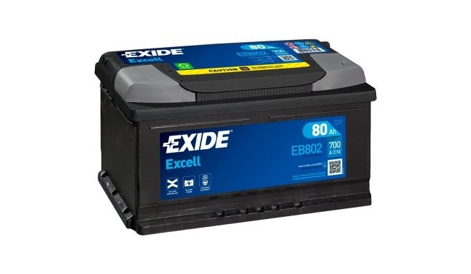 Exide Excell 80Ah 700A 315x175x175-+