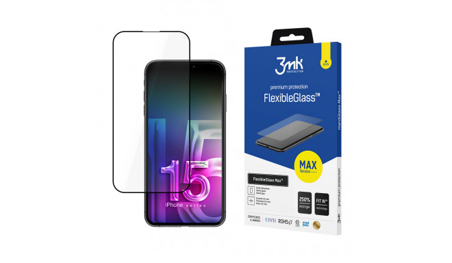 Apple iPhone 15 Pro Max - 3mk FlexibleGlass Max™ ekraanikaitsekile