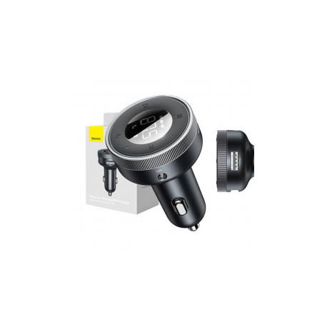 Baseus CCLH-01 car charger and FM transmitter black