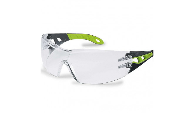 Safety glasses Uvex Pheos, clear lens, black/green