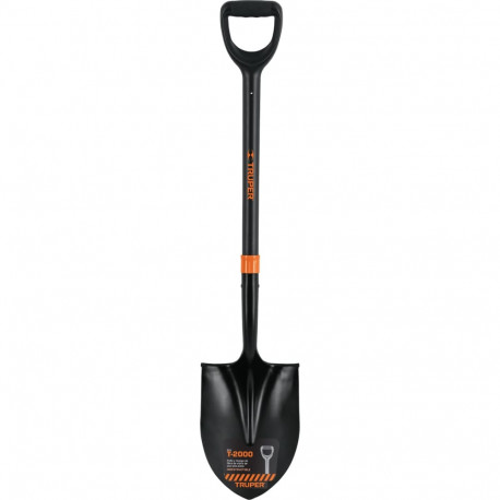 Truper round point shovel with fiberglass shaft, 104cm