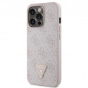 Guess case for iPhone 13 Pro 6,1" GUHCP13LP4TDSCPP pink HC PU Leather Metal Logo Strass Crossbody
