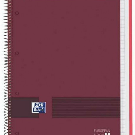 Notebook Oxford European Book Write&Erase Burgundy A4 A4+ 80 Sheets (5 Units)
