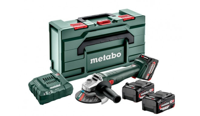 METABO.ANGLE GRINDER 18 L 9-125 QUICK 3x4.0Ah