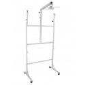 Interactive whiteboard mobile stand with projector arm