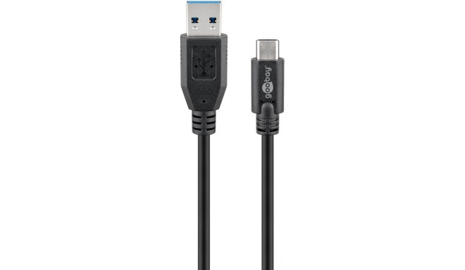 Goobay Sync&Charge Super Speed 73141 3 m, Black, USB 3.0 type A (male), USB -C
