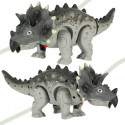 Kaugjuhitav dinosaurus RC Triceratops kõnnib süttib ja möirgab