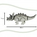 Kaugjuhitav dinosaurus RC Triceratops kõnnib süttib ja möirgab