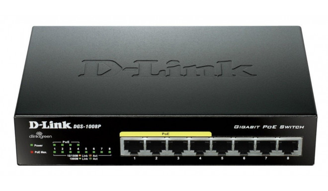 D-Link DGS-1008P PoE 1000/UNM/ 8