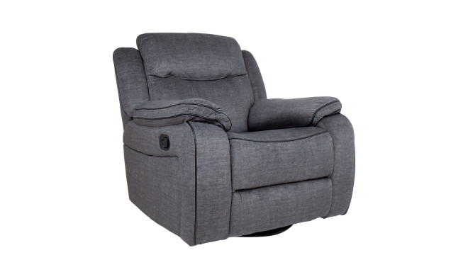 Tugitool GENTRY kiikuv ja pöörlev manuaalne recliner, hall