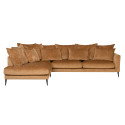 Corner sofa LARTES left corner, brown