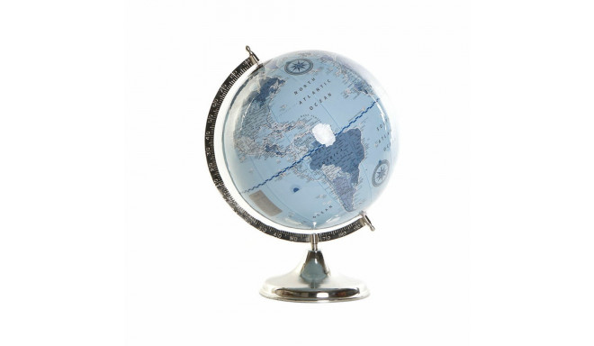 Globe DKD Home Decor Blue Silver PVC Aluminium 33 x 33 x 44 cm