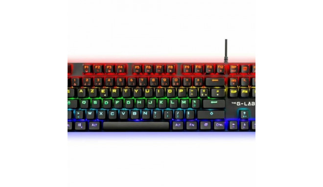 Spēļu Klaviatūra The G-Lab Mercury AZERTY Francūzis Melns