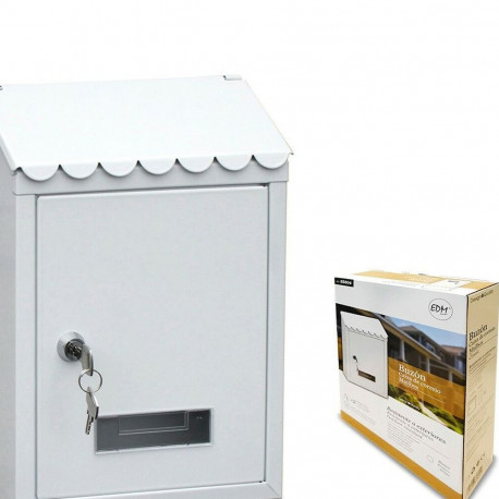 Letterbox EDM 85804 Standard White Steel 21 x 6 x 30 cm