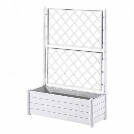 Lillepott Stefanplast 100 x 43 x 142 cm Ristkülikukujuline Valge