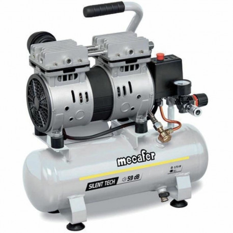 Õhukompressor MECAFER 425523 Horisontaalne Vaikne 8 bar 24 L