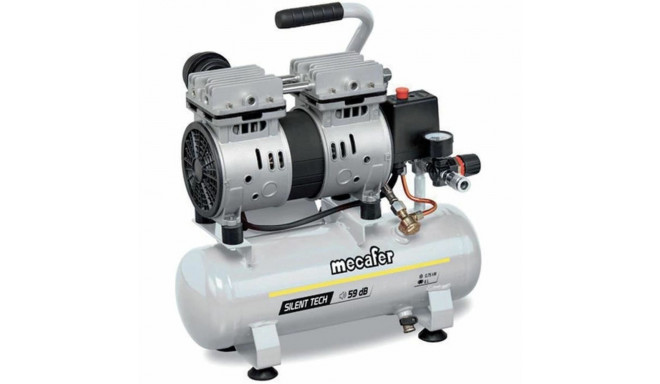 Air Compressor MECAFER 425523 Horizontal Silent 8 bar 24 L