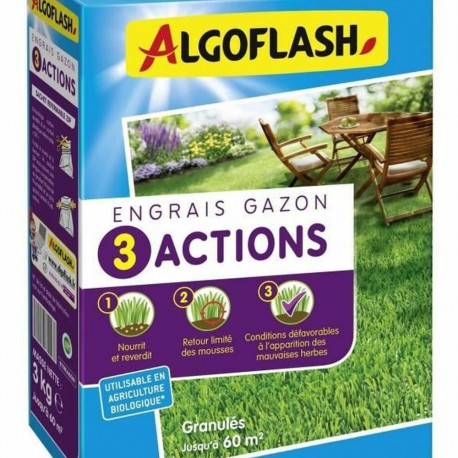 Plant fertiliser Algoflash 3 actions 3 Kg