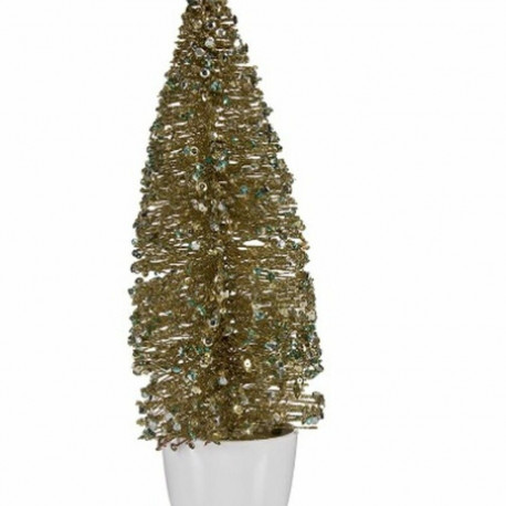 Dekoratiivkuju Jõulupuu Pronks Kuldne Plastmass 10 x 33 x 10 cm (6 Ühikut)