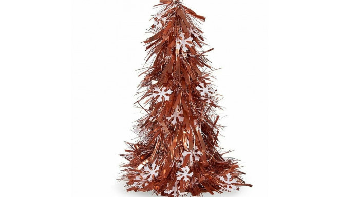 Decorative Figure Christmas Tree Tinsel White Copper polypropylene PET 20 x 30 x 20 cm (48 Units)