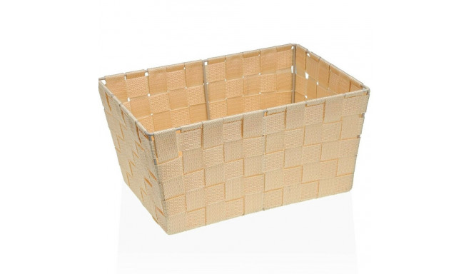 Basket Versa Beige Textile 20 x 15 x 30 cm