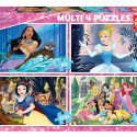 4 Pusle Komplekt Princesses Disney Educa 17637 380 Tükid, osad