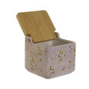 Salt Shaker with Lid DKD Home Decor Green Pink Mustard Lilac Bamboo 750 ml 14 x 12,5 x 12 cm (4 Unit