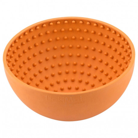 Dog Feeder Lickimat Wobble Orange Rubber