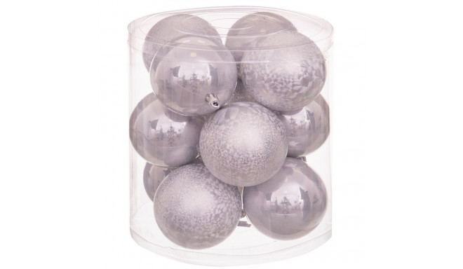 Christmas Baubles Silver Plastic 8 x 8 x 8 cm (12 Units)