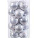 Christmas Baubles Silver Plastic 6 x 6 x 6 cm (20 Units)